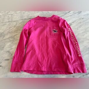 Vineyard Vines Pink Long Sleeve Shirt, Girls, Size 5